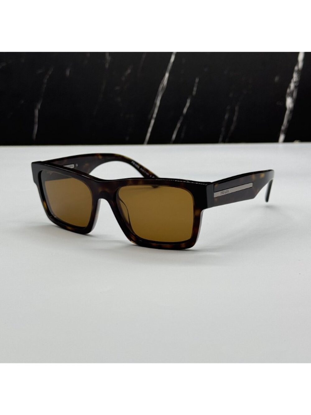 NEW PRADA PR25ZS 2AU0B0 SUNGLASSES PR 25ZS 2AU0B0 SQUARE HAVANA MEN SPR 25Z - Picture 2 of 10